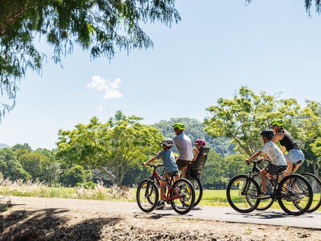 The Rail Trail has attracted more than 4,000 users per week since opening in March 2023. The trail is an excellent way for families to keep fit and enjoy the beauty of the Tweed Shire.