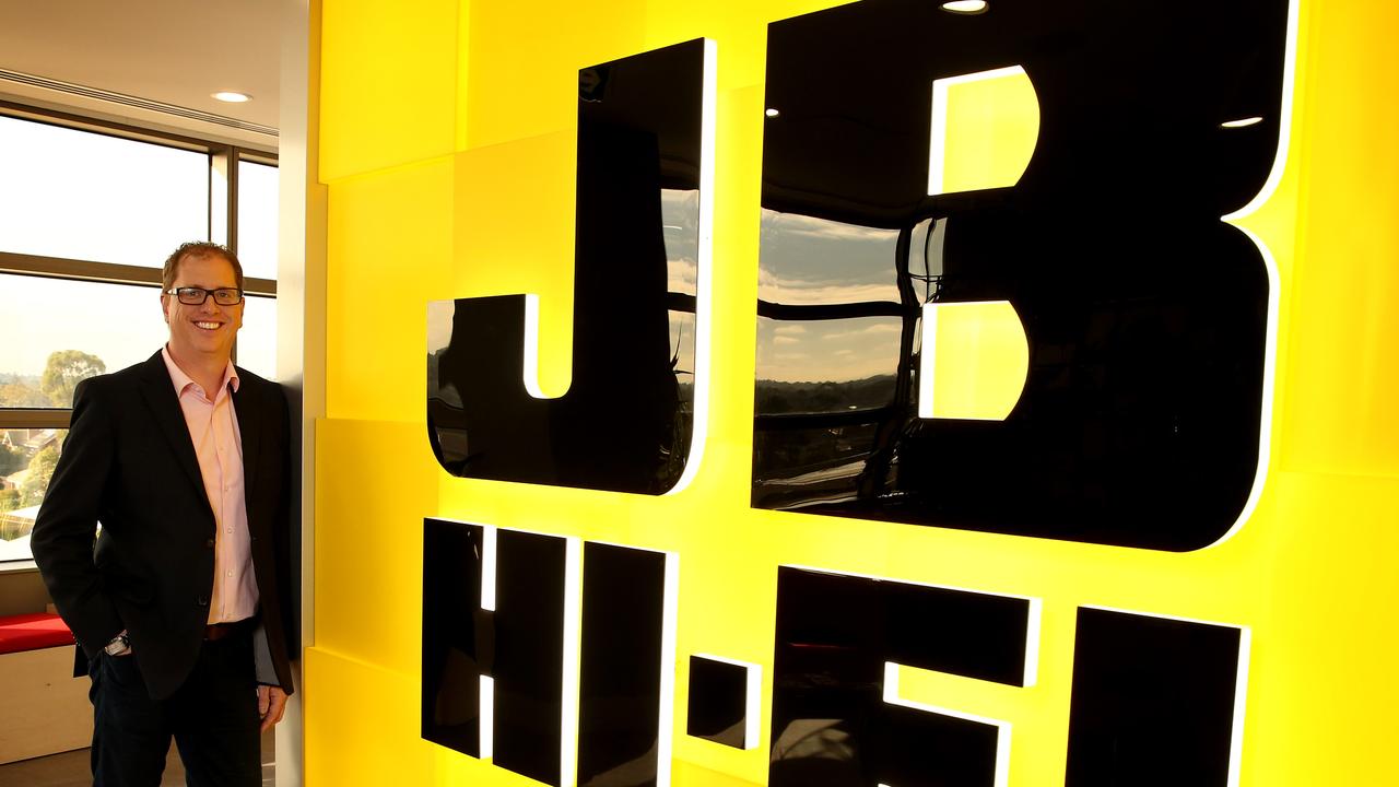 Richard Murray, CEO of JB Hi-Fi. Safe to say it’s not his initial in the name of the company. Picture: Stuart McEvoy for the Australian