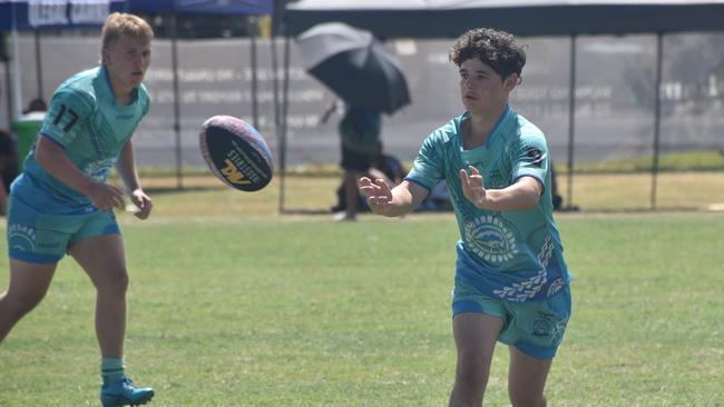 Warba Wangarunya Rugby League Carnival, under-17 boys, Black Boys versus Masada Iosefa and Gary Field Memorial, Saleyards Park, Rockhampton, January 19, 2024.
