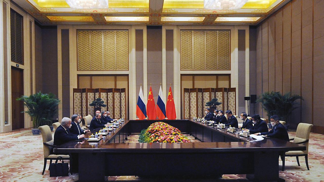 President Putin during his meeting with President Jinping. Picture: Alexei Druzhinin/Sputnik/AFP