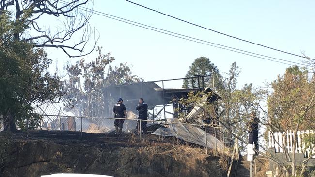 The house on Fernberg Road was destroyed by fire overnight. Picture: Darren Cartwright