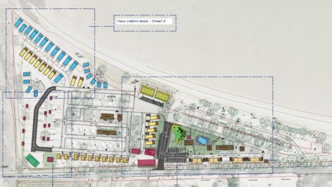 "New cabins area" at the proposed $20.7m Streaky Bay Foreshore Park upgrade. Picture: Supplied