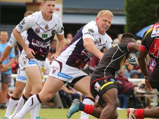 Hannant during one of his four Intrust Super Cup appearances for Burleigh last year. Picture: Mike Batterham