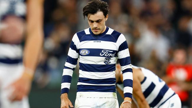 Geelong needs a spark from small forward Brad Close, who has made a slow start to the season after a super 2022 campaign. Picture: Getty Images