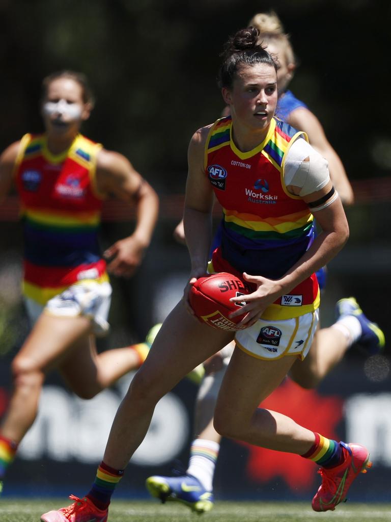 Eloise Jones was everywhere for the Crows.