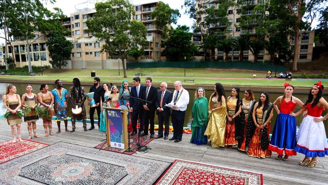 There were plenty of performers at the launch. Picture: AAP Image / Angelo Velardo