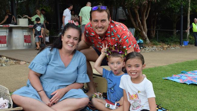 The Thomas family enjoy their time at the 2023 Buderim Community Carols.