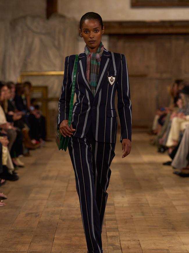 Ralph Lauren on pinstripes.