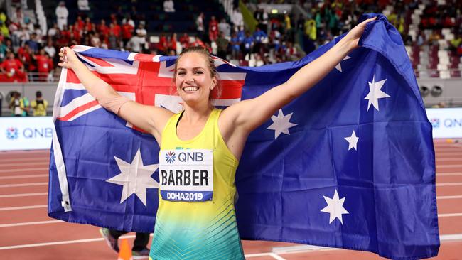 World champion! In AFL terms, it was like kicking a match-winning goal after the siren... Picture: Getty