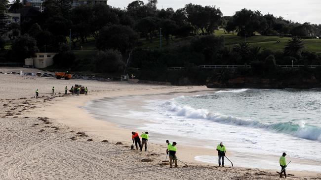 The beach has been closed until further notice. Picture: NewsWire / Damian Shaw