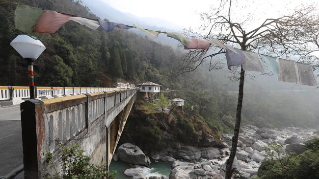 A bridge during the five-hour drive through the mountains. Picture: Alex Coppel 