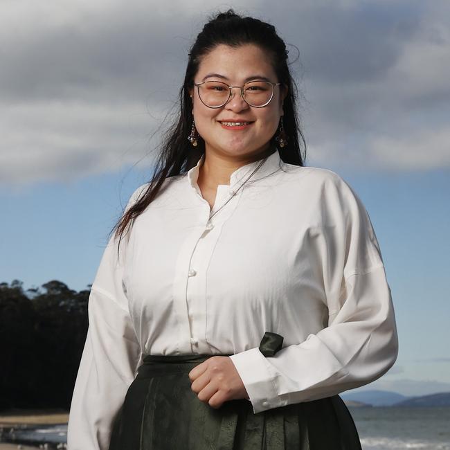 Li Yang has made an important contribution to the community since arriving in Tasmania seven years ago and founding the Australian International Youth Association. Picture: Nikki Davis-Jones