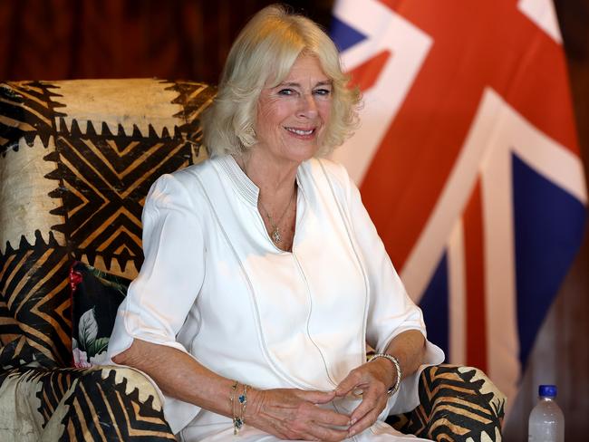 Queen Camilla attends an official Royal 'Ava ceremonial' welcome at the National University of Samoa on October 24, 2024 in Apia, Samoa. Picture: Getty Images