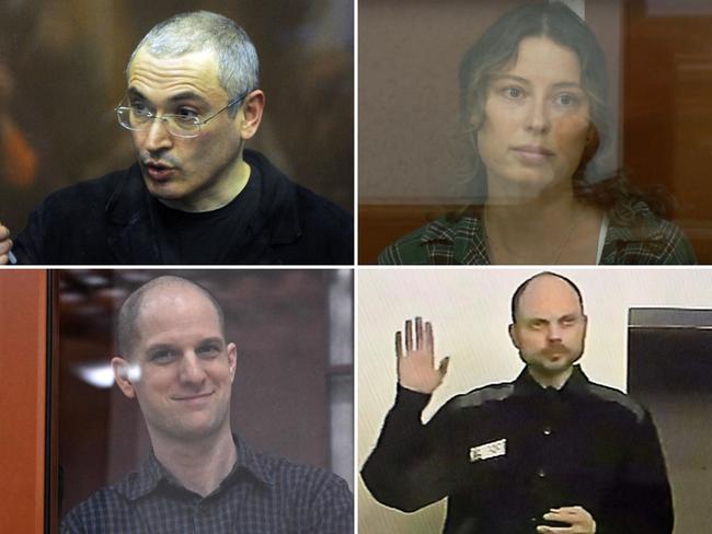 Mikhail Khodorkovsky, Ksenia Karelina, Evan Gershkovich, Ivan Safronov.