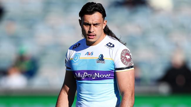 NRL 2023 RD18 Canberra Raiders v Gold Coast Titans - Tino Fa'asuamaleaui NRL PHOTOS