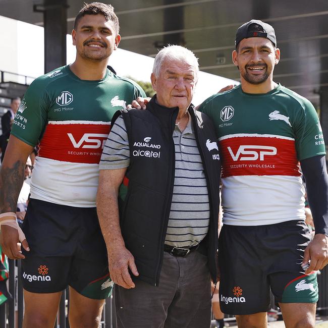 Latrell Mitchell, George Piggins and Cody Walker. Picture: Sam Ruttyn