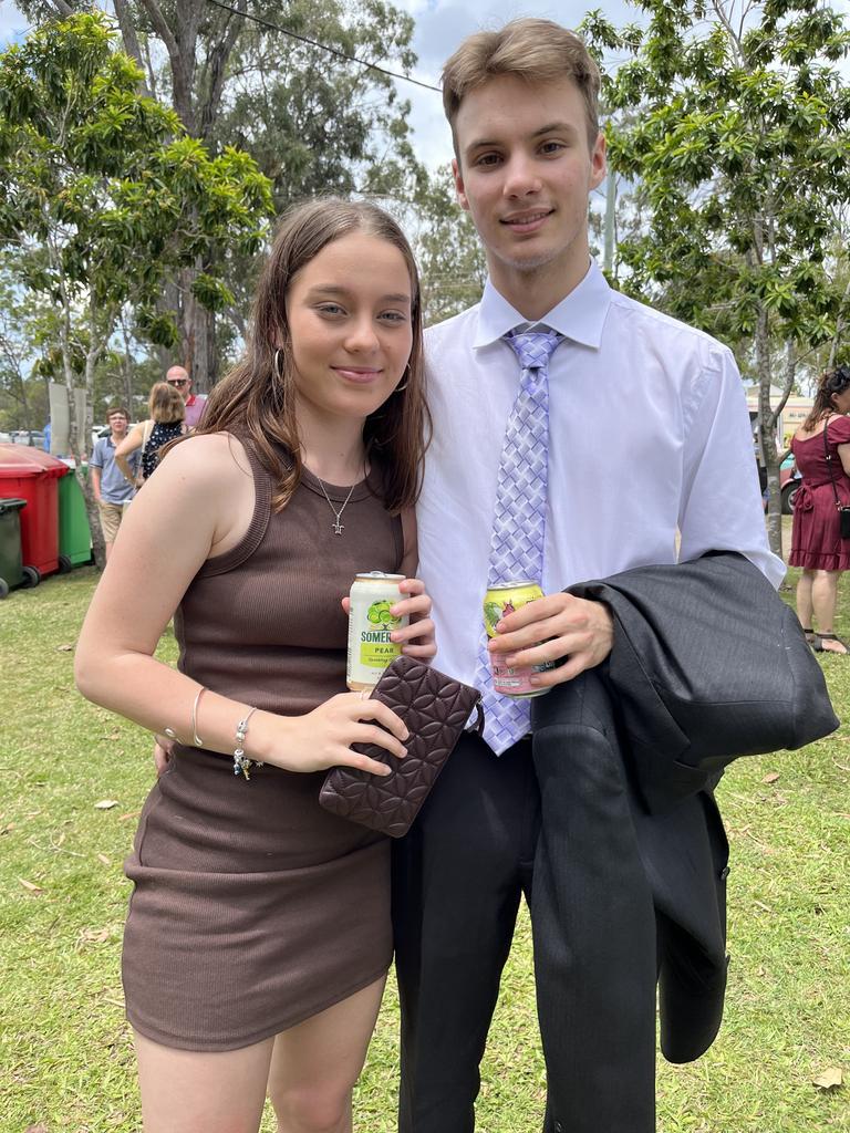 Travis Kerr and Rachel Glock at the Torbanlea Picnic Races.