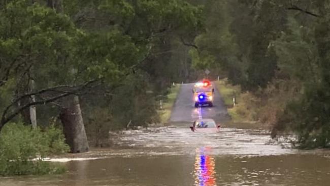 Heavy rain has caused flash flooding in southeast Queensland. Picture: Supplied