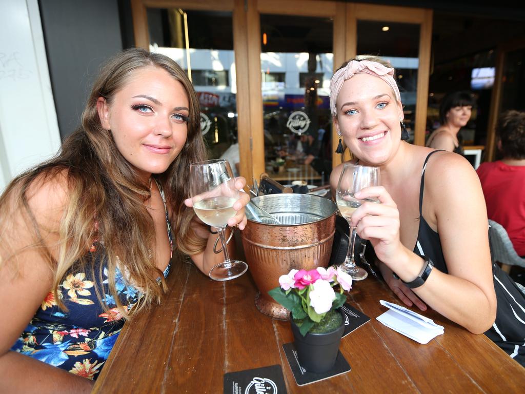 Jessica Wenngren and Tove Jellervo of Sweden at the Gilley's Bar and Grill. Picture Mike Batterham