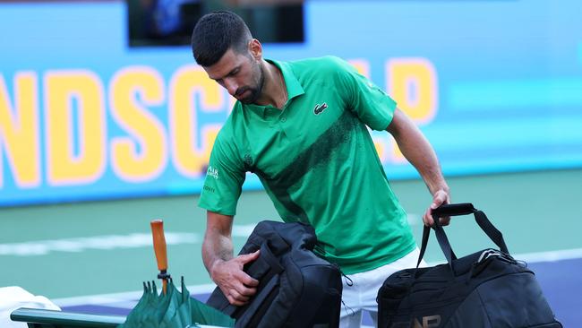 Novak Djokovic had 37 unforced errors as he was bundled out of Indian Wells. (Getty Images via AFP)