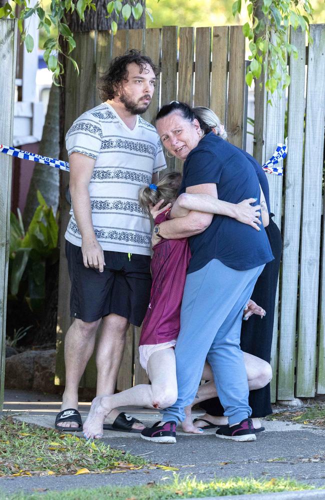 A distraught reaction to the shooting. Picture: Richard Walker