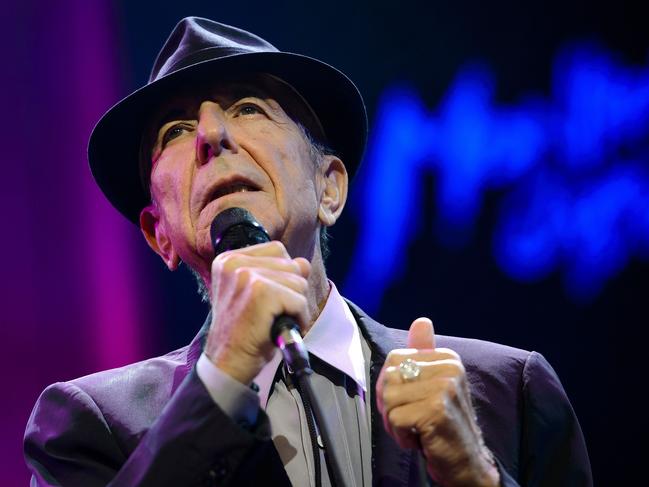 (FILES) This file photo taken on July 5, 2013 shows Canadian songwriter Leonard Cohen performing at the Auditorium Stravinski during the 47th Montreux Jazz Festival in Montreux, Switzerland. Leonard Cohen's 