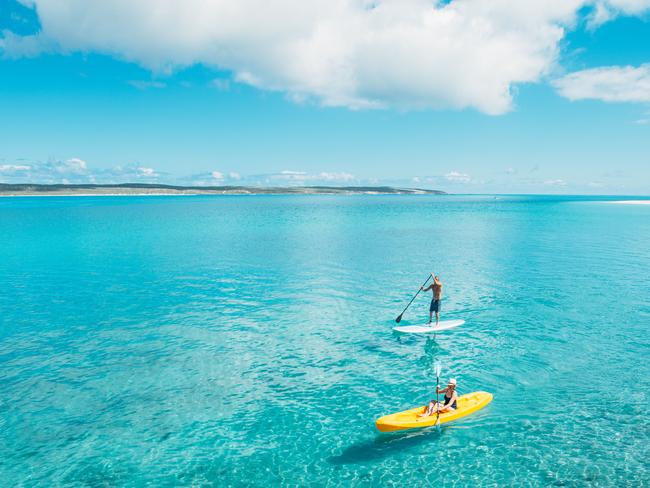 Water activities at Dirk Hartog Island National Park in the Shark Bay World Heritage Area.Tourism Western Australia.