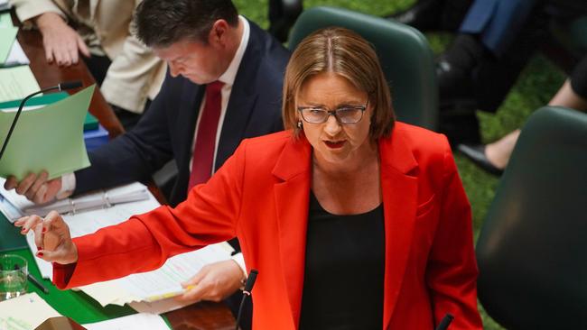 Victorian Premier Jacinta Allan is seen during question time in parliament on Tuesday. Picture: NewsWire / Luis Enrique Ascui.