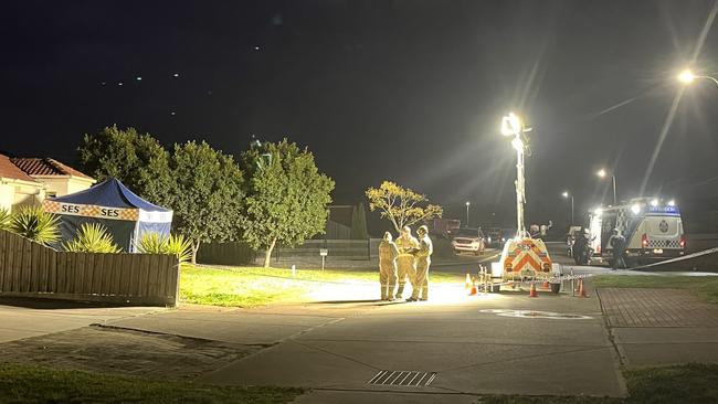 Fire investigators were still determining the cause of the Kurunjang house fire with police and CFA on scene. Picture: Nilsson Jones