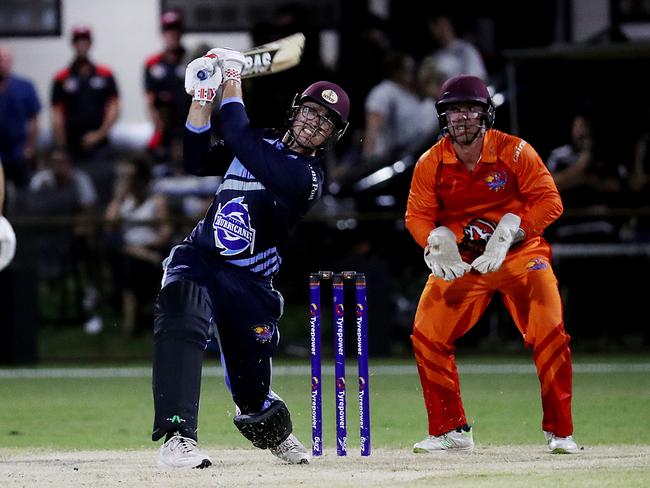 Barrier Reef Big Bash Game 1: Badgers v Hurricanes at Griffiths Park. Hurricanes' Brendan Nasser. Picture: Stewart McLean