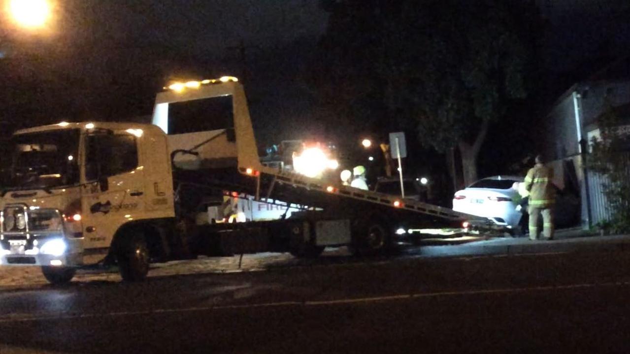 A tow truck at the scene of the incident.