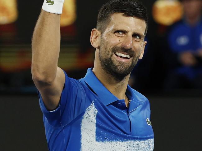 Not that any of this stops Novak Djokovic from smiling at another victory, of course. Picture: Michael Klein