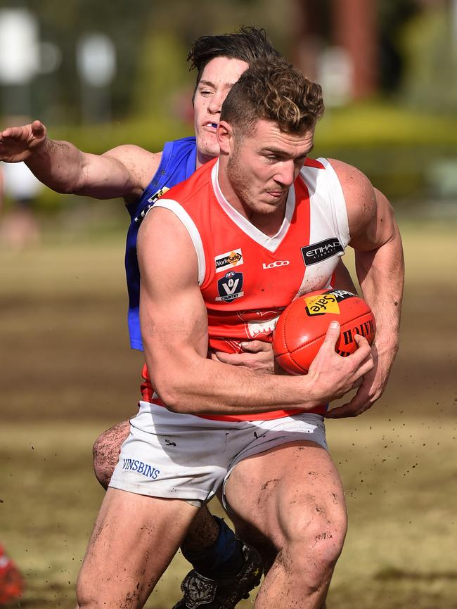 Sorrento midfielder Luke Tapscott is in the MPNFL interleague squad. Picture: Chris Eastman