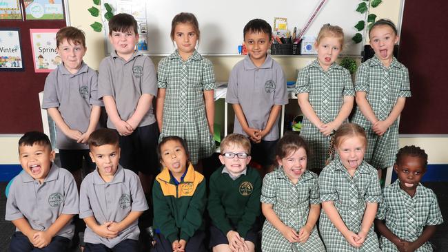 St Francis Xavier School Foundation Goodall Back Row from Left: Flynn White-Niemke, Jake Cox, Anastasia Nikpourian, Kartik Sharma, Myah Emond, Lyla Luke Front Row from Left Jethro Lwin, Dominic Sammit, Kheingekhai Khy Lout, Cooper Doull, Lilee Tobias, Peyton Milos, Arurai Bok Picture Mark Wilson