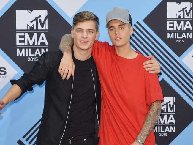 Garrix with popstar Justin Bieber. Picture: Getty