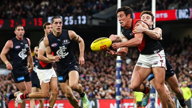 Jye Caldwell finished with 25 disposals against the Blues. Picture: Dylan Burns/AFL Photos