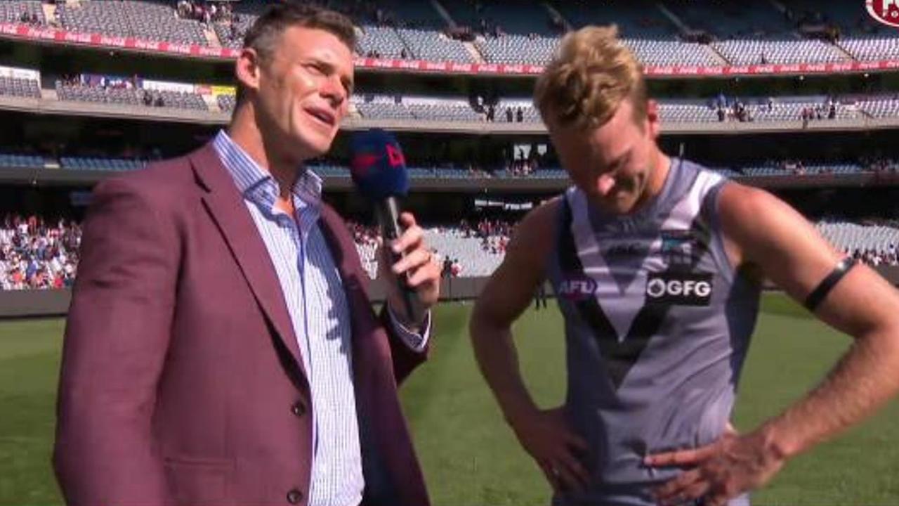 Cameron Mooney's raw interview with Port Adelaide’s Jack Watts.