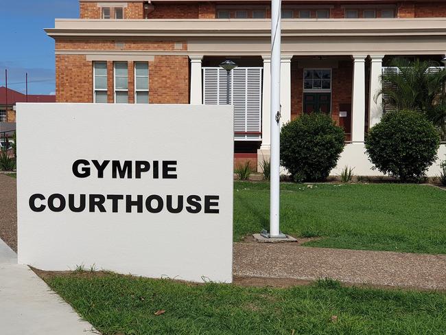 Outside Gympie Magistrates Court, where 34 people are facing charges today.