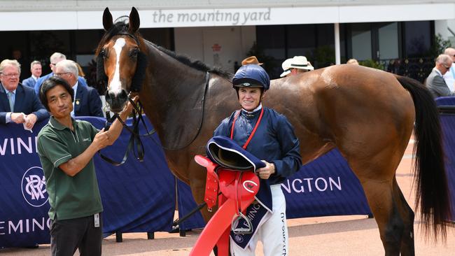 Jockey Craig Williams returns to scale after riding Personal to victory.