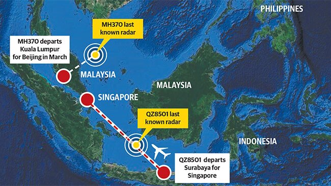 Initially, the disappearance of QZ8501 drew comparisons with the MH370 mystery