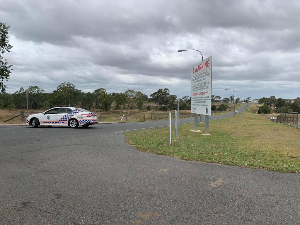 Police blocked the entrance to the Capricornia Correctional Centre and paramedics were on scene after the riot broke out.