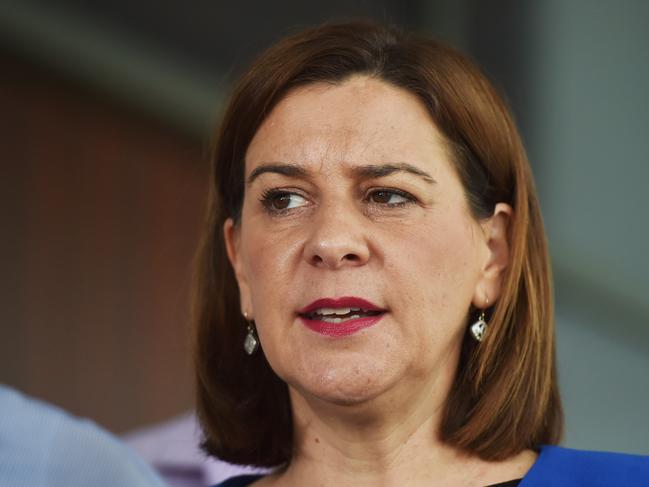 Opposition Leader Deb Frecklington: “What Jackie Trad’s only plan is, is to borrow more money to cover up for their government’s wasteful spending. Picture: Zak Simmonds