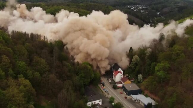 Bridge demolished with controlled blast in Germany