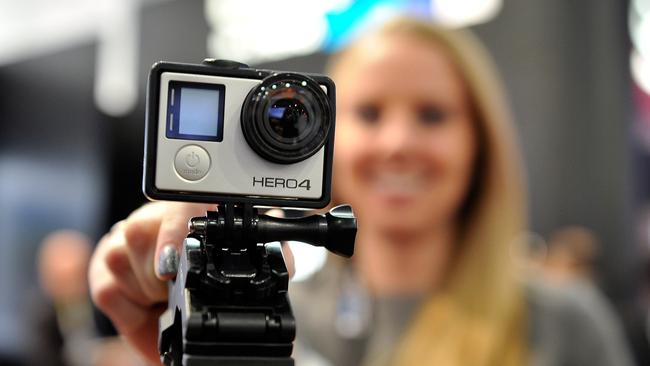 LAS VEGAS, NV - JANUARY 06: A GoPro Hero 4 camera is displayed at the 2015 International CES at the Las Vegas Convention Center on January 6, 2015 in Las Vegas, Nevada. CES, the world's largest annual consumer technology trade show, runs through January 9 and is expected to feature 3,600 exhibitors showing off their latest products and services to about 150,000 attendees. David Becker/Getty Images/AFP == FOR NEWSPAPERS, INTERNET, TELCOS & TELEVISION USE ONLY ==