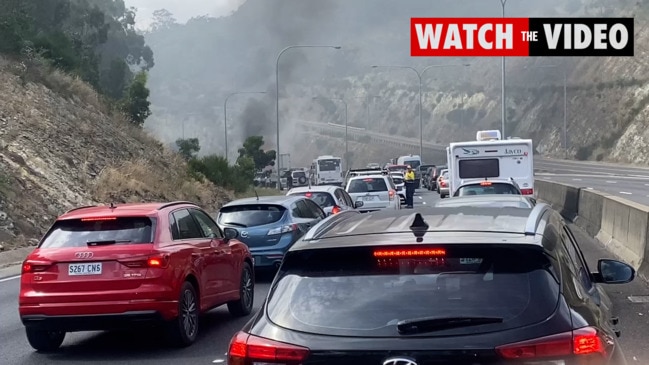 January: Truck fire on Adelaide's SE Freeway