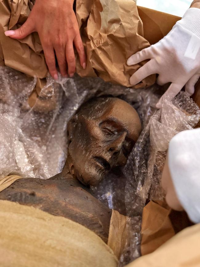 One of the recreated mummies. Picture: Supplied