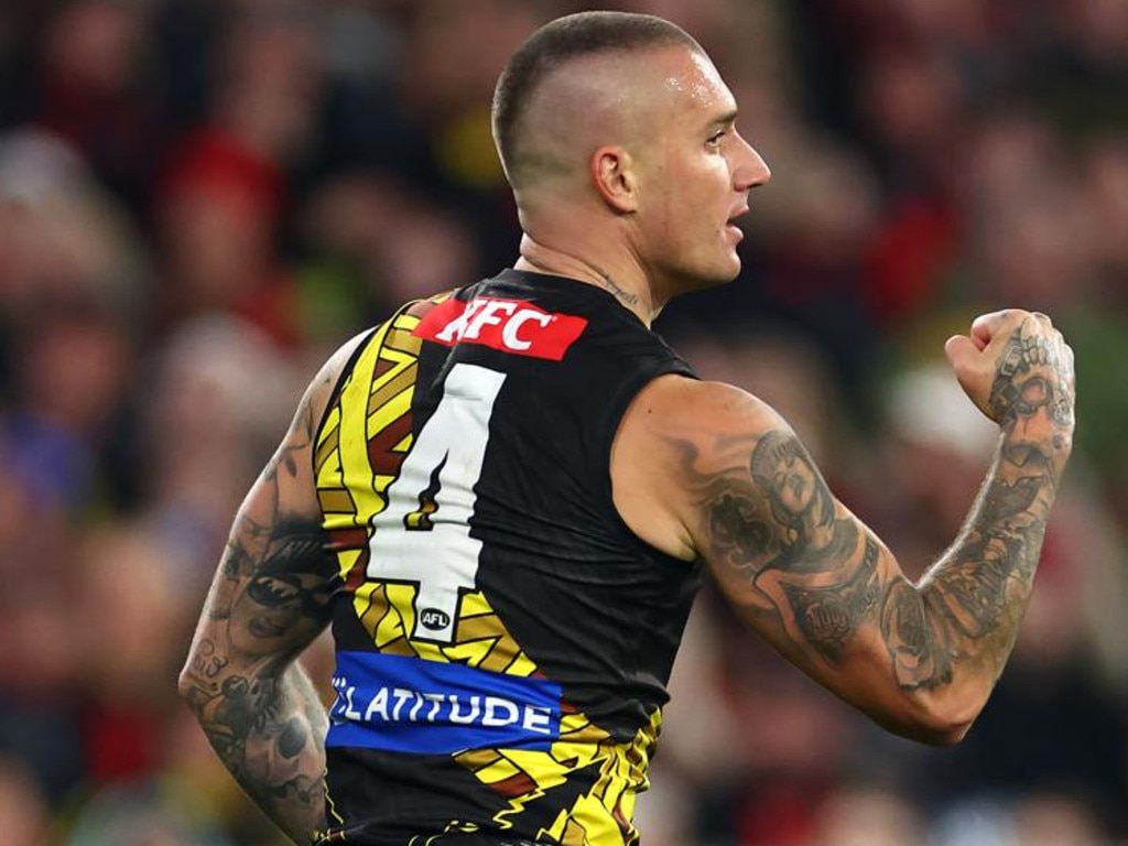 Richmond’s Dustin Martin is believed to be among the AFL’s 25 million-dollar earners in 2024. Picture: Quinn Rooney/Getty Images