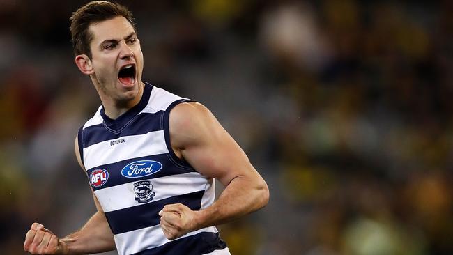 Menzel kicked 104 goals in his last 52 games but it wasn’t enough to keep him on the list at Geelong in 2019. Picture: Adam Trafford Picture: Getty