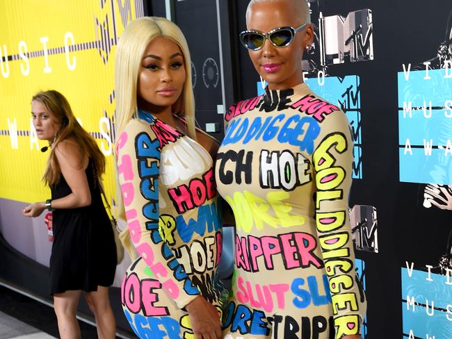 Making a statement ... Blac Chyna and Amber Rose attend the 2015 MTV Video Music Awards. Picture: AP