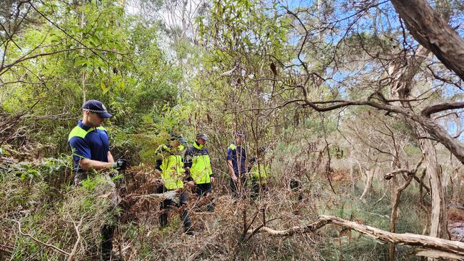 Other officers searched the bushland nearby.